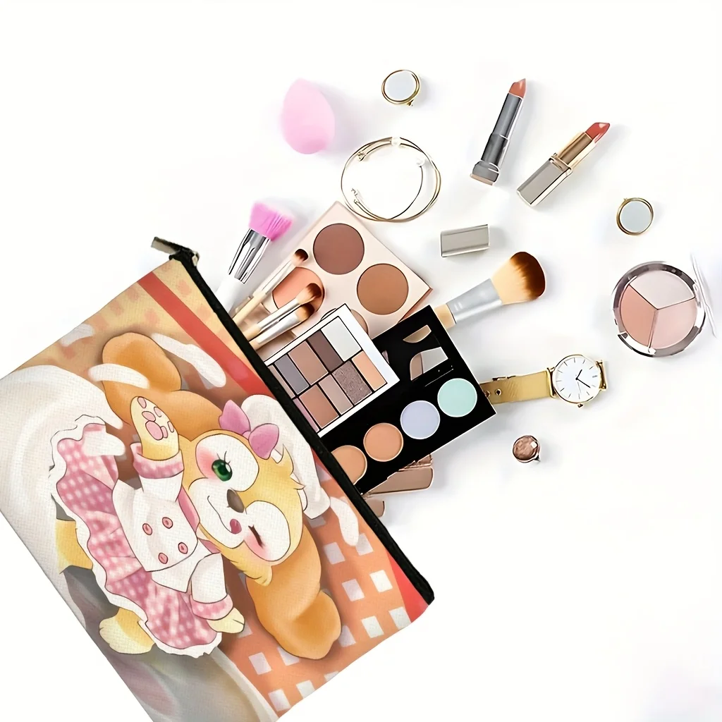 1 Disney Duffy and Friends Makeup Bag - Cute Duffy, Perfect Travel Zipper Storage Bag - Fun Birthday Gift