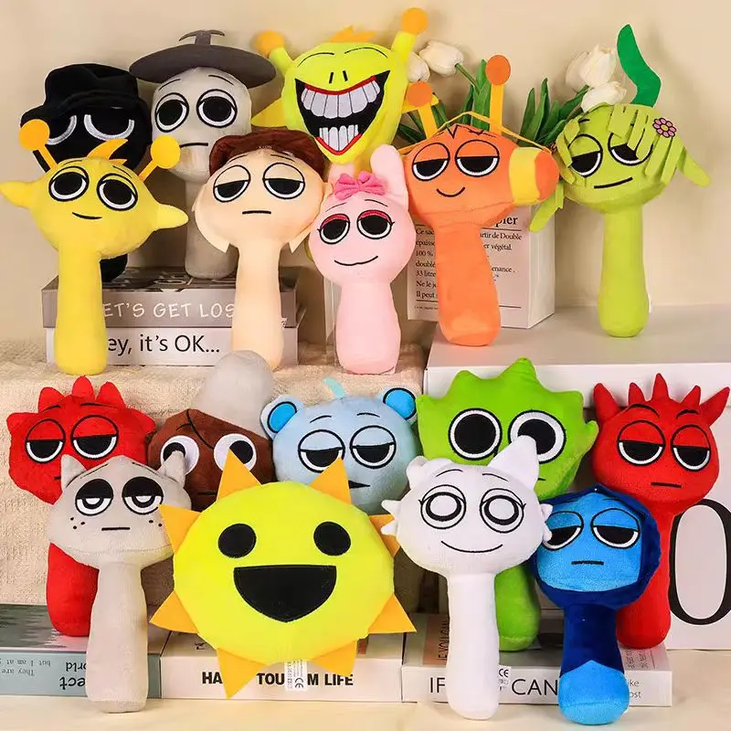 Sprunky Peluches Toys Sprunki Incredibox Plush Toy Set Mix Style Cute Sprunki Stuffed Doll Pillow Home Room Decor Birthday Gift