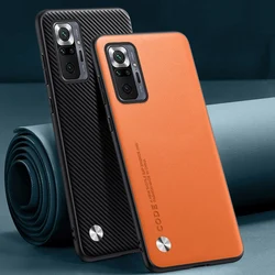 Étui en cuir PU de luxe pour Xiaomi Redmi Note 10 Pro, couverture arrière, protection en silicone, coque de téléphone pour Redmi Note 10S 10 4G 10T 5G