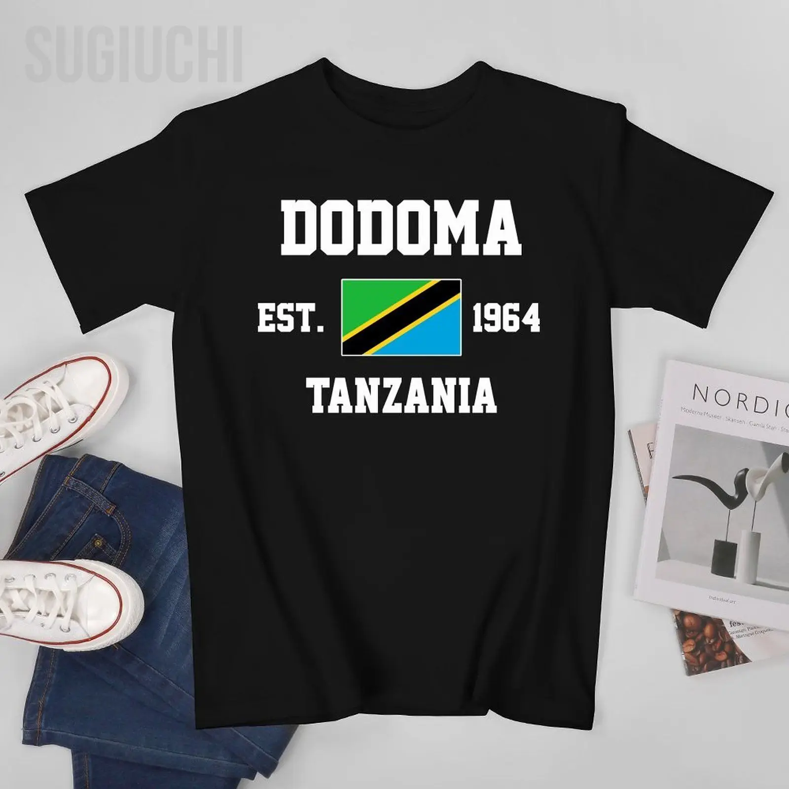 Flag of Tanzania EST.1964 Dodoma Men Tshirt Tees T-Shirt O-neck T Shirts Women Boys Clothing 100% Cotton