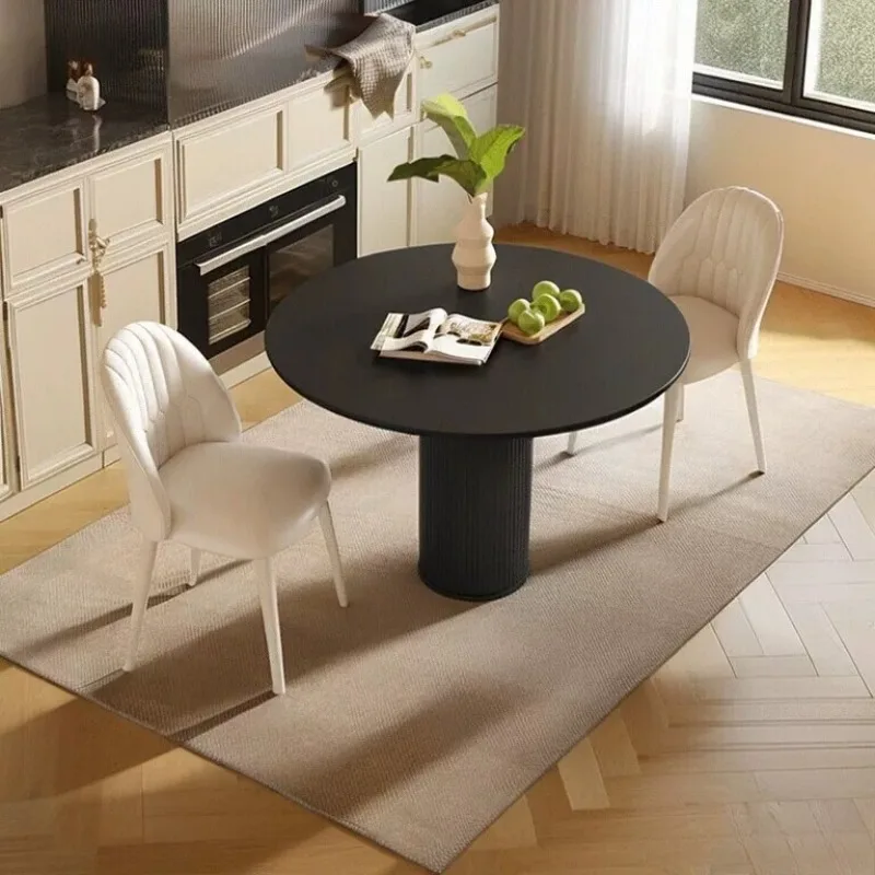 Luxury Round Dining Table Study Restaurant Mobile Modern Living Room Writing Designer Dining Table High Muebles Home Furniture