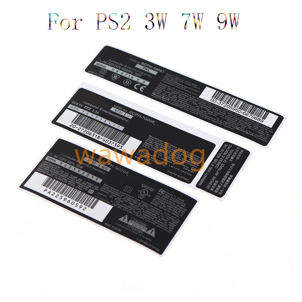 Autocollant rond pour console Playstation 2 PS2, 3W, 7W, 9W, 20 pièces
