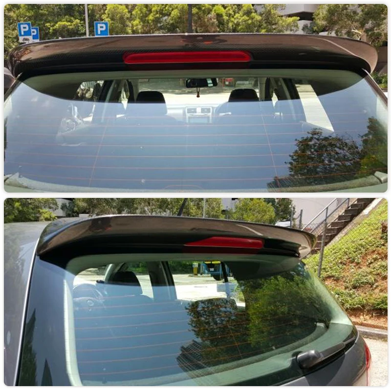 Car Rear Roof Spoiler Wings Lip For VW Golf 5 MK5 Standard 2005-2009 Carbon Fiber Rear Trunk Roof Spoiler Wing Lip FRP