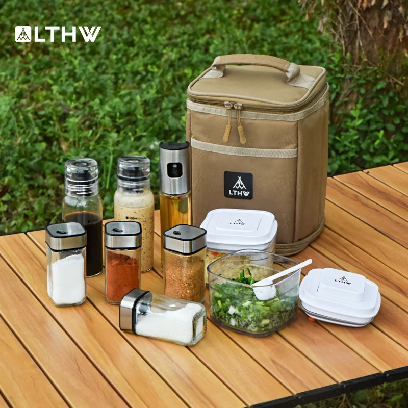 

LTHW Набор портативных бутылок для приправ на открытом воздухе; Бутылка для приправ для барбекю для кемпинга, пикника; Отдельная бутылка для уксуса соевого соуса.
