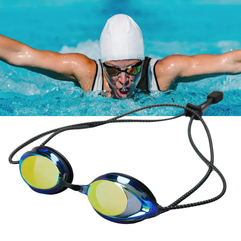 Leak-proof Adult Swim Goggles Anti-fog Uv Protection Swim Goggles for Men Women Youth Vision Lens Bungee Strap for Swimming