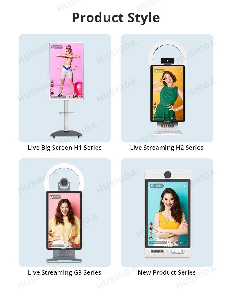 Desktop Smart Live Stream Machine Live Streaming Broadcast Equipment Kit mit Whitening Lamp Fill Light & HD-Kamera