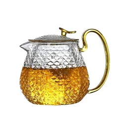 Hammer Pattern Glass Teapot High Borosilicate Glass Tea Pot Infuser Teapot for Infusion Kettle Pu Erh Gaiwan Set Pots Teapots