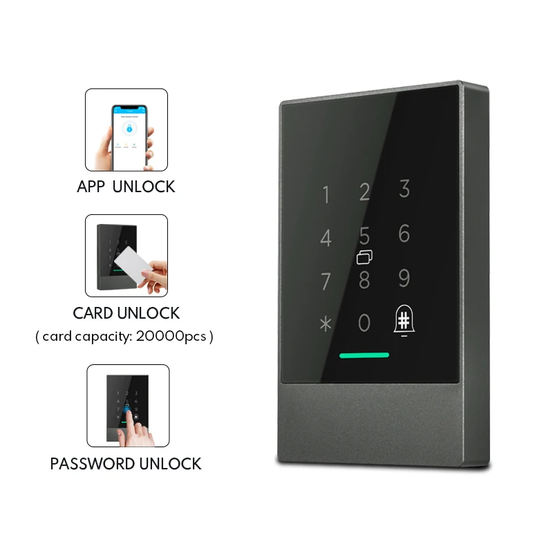 IP66 Waterproof Digital Keypad Door Lock Wifi App Access Control Reader Wireless Smart Lock with Cloud Data Storage for
