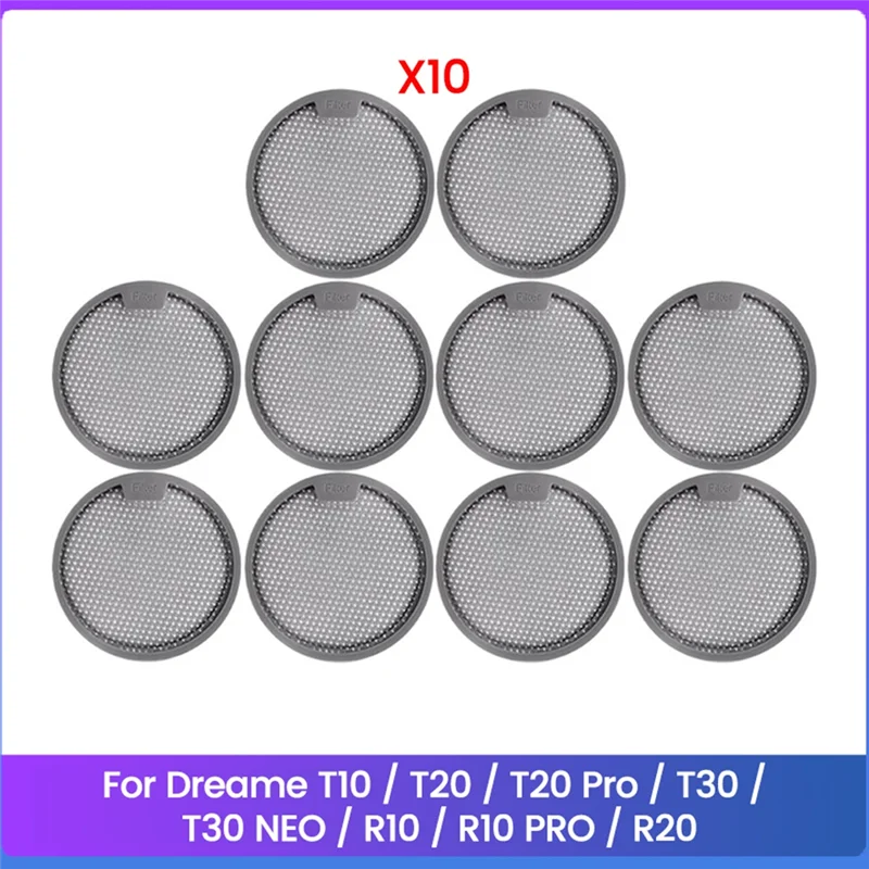 Dreame T10 / T20 / T20 Pro / T30 / T30 Neo / R10 / R10 Pro / R20掃除機交換部品用洗えるフィルター-A77G