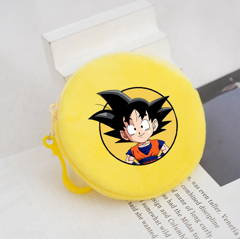 

Dragon Ball Boy Coin Purse Anime Cartoon Mini Short Wallet Keychain Zipper Purse Round Money Bag Cute Small Purses Birthday Gift