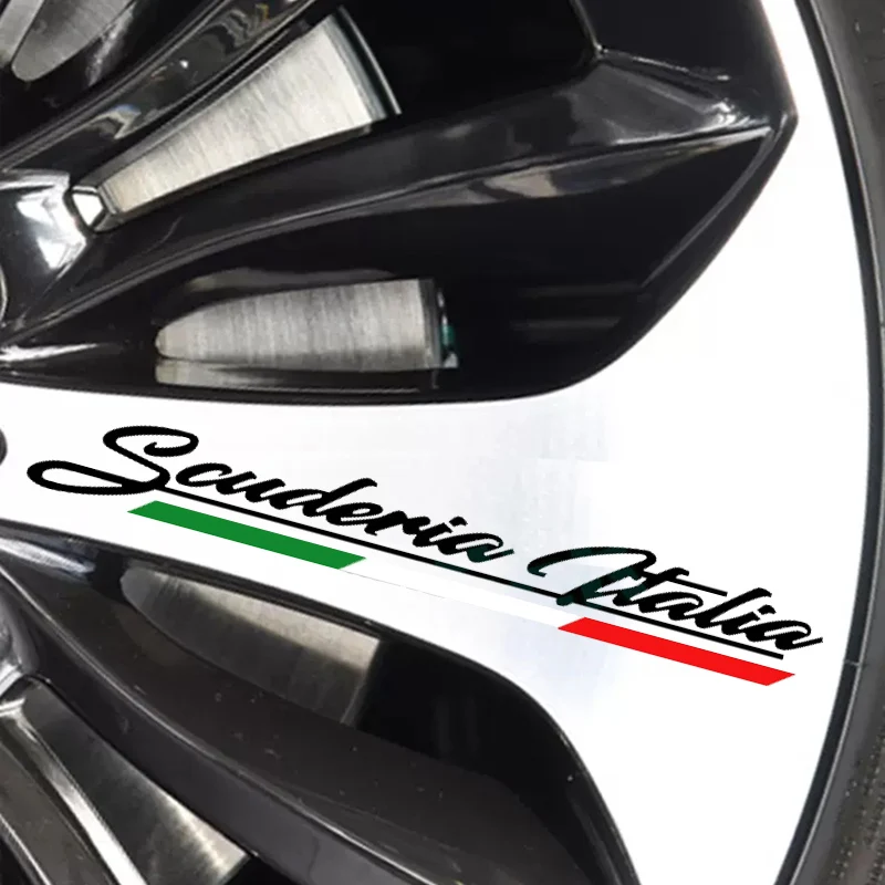 4Pcs Car Wheel Vinyl Sticker Decal For Alfa Romeo Mito GTA Brera 147 Sportiva Giulia Giulietta 159 156 MITO Milano Tonale