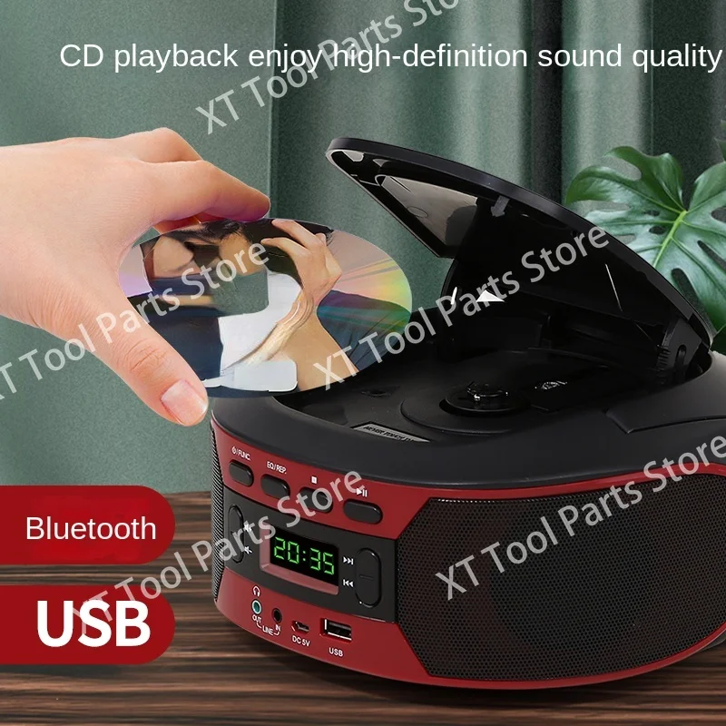 New Portable Bluetooth CD MP3 Player FM Radio AUX Function U Disk English Disc Learning Machine