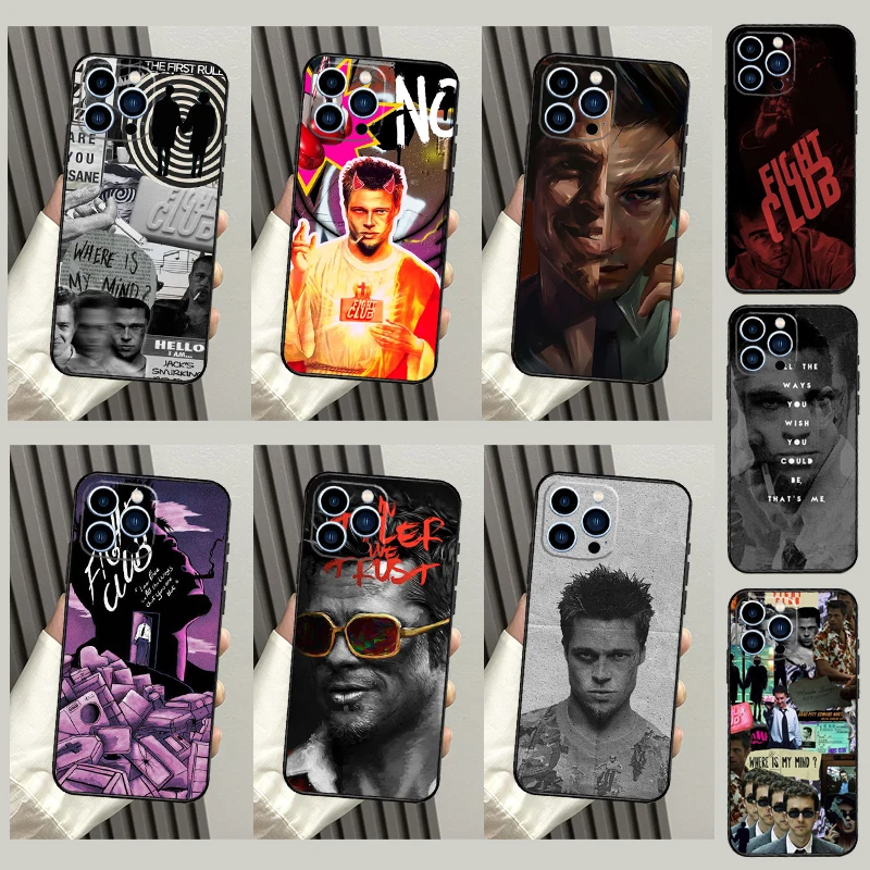 Fight Club Movie Poster Case For iPhone 16 15 14 Pro Max 11 Pro Max 12 13 Mini X XR XS Max Plus Phone Cover