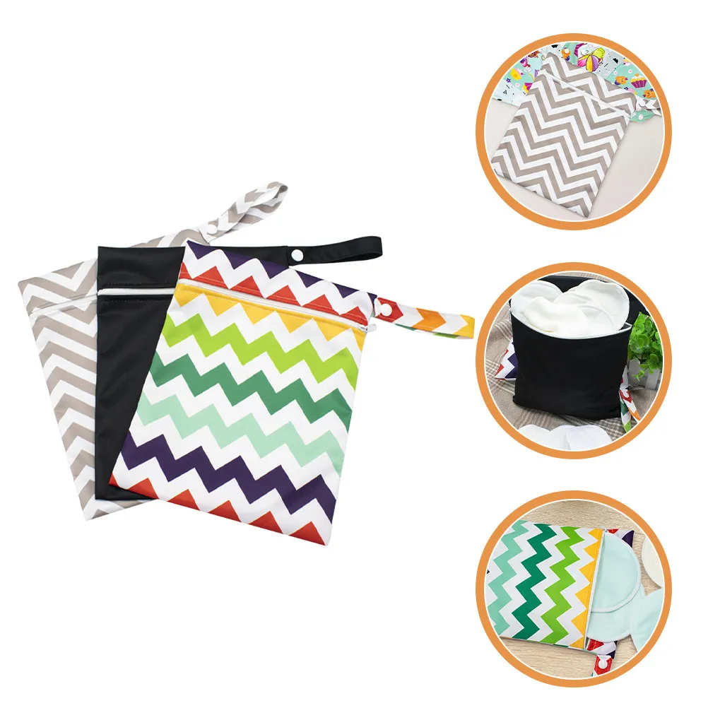 

3Pcs Large Capacity Diaper Bag Organizer Infant Portable Hanging Storage Cosmetics Makeup Pouch Travel Storage