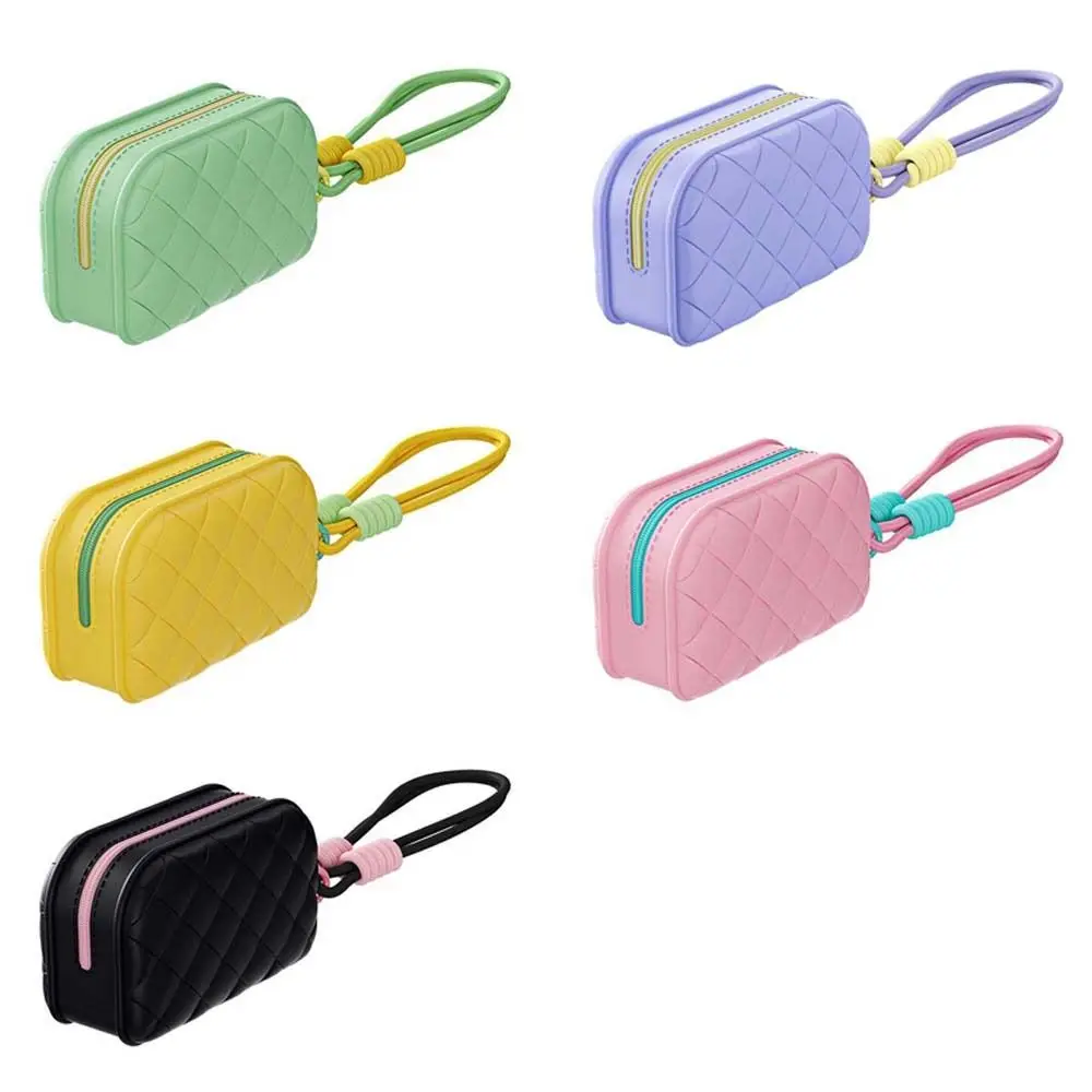 Bolsa de cosméticos de silicona de estilo coreano, bolso de mano para maquillaje, organizador de artículos de tocador, bolsa de maquillaje rectangular, bolsa de lavado de viaje