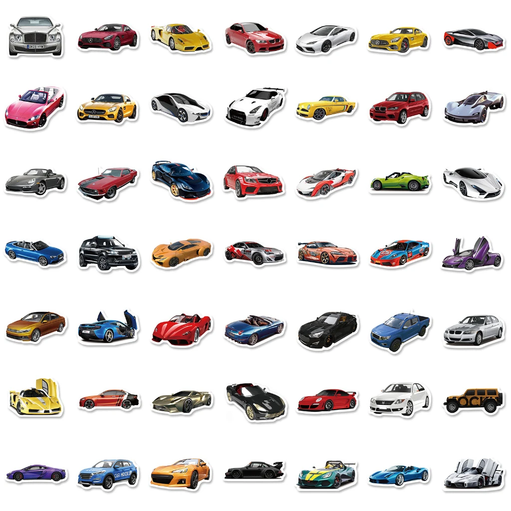 200/100/50 قطعة من ملصقات سيارات السباق JDM - شارات للأمتعة، جراب هاتف للكمبيوتر المحمول وحقيبة الظهر وزجاجة مياه (متجر Anime Worlds)