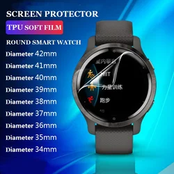 10PCS TPU Hydrogel Screen Protector for Round Smart Watch Diameter 43mm 42mm 41mm 40mm 39mm 38mm 37mm 36mm Soft Protective Film