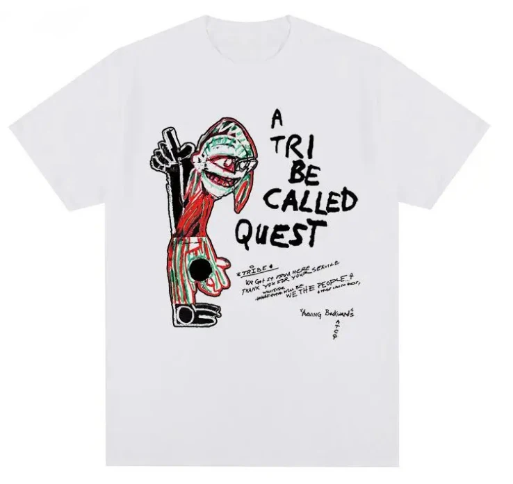 

A TRIBE CALLED QUEST Short-sleeved T-shirt Hip Hop Street Rap American Trendy Retro Jazz Men Pure Cotton Short Sleeves