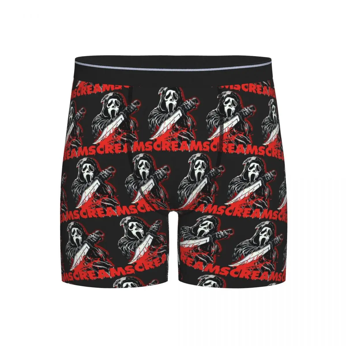 

Long Boxer Underpants Shorts Ghostface Scream Mask Panties Men Soft Underwear for Homme Man Boyfriend Gifts