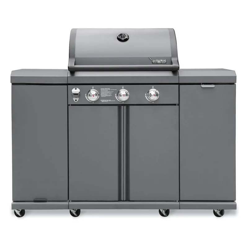 

Propane gas grill, cabinet grill