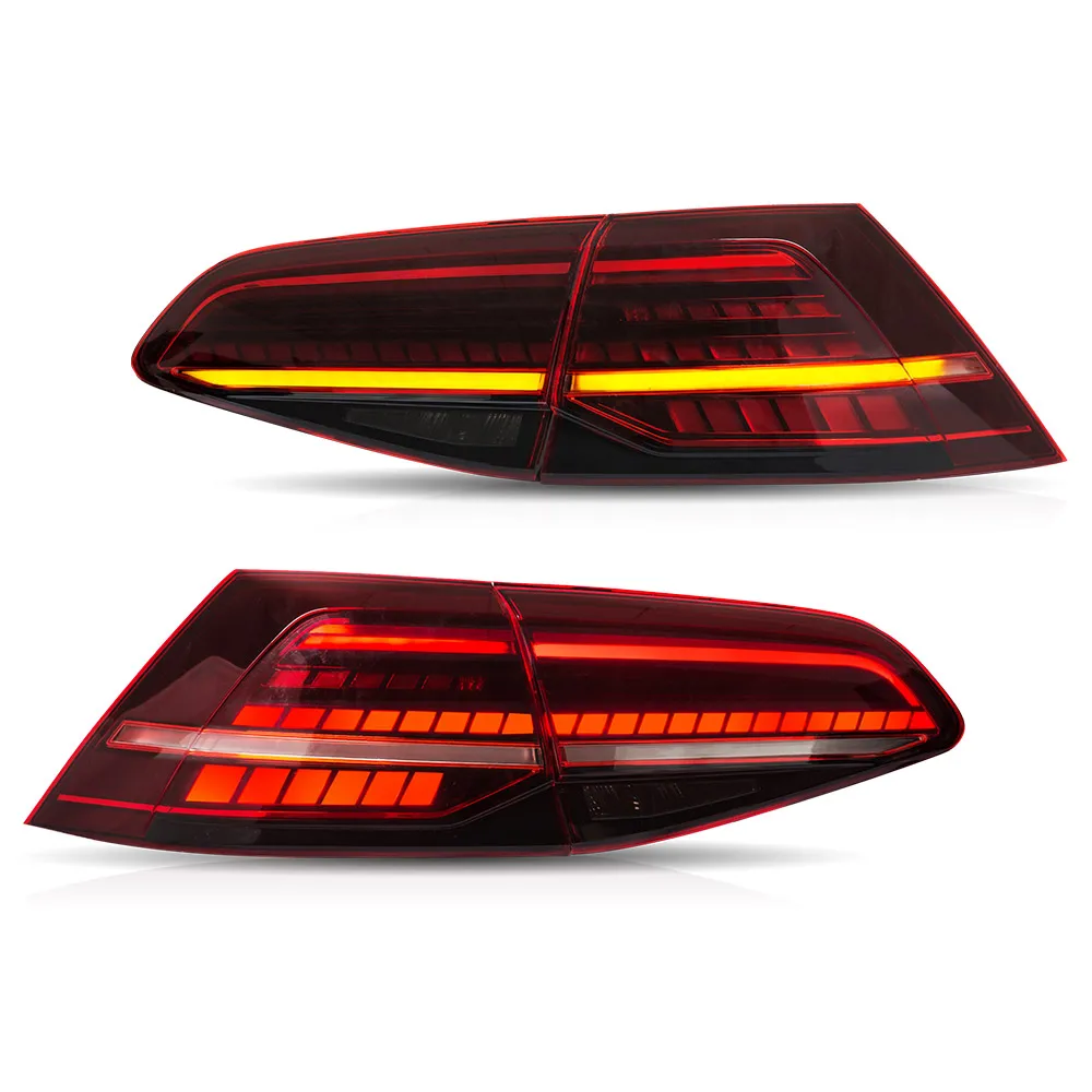 LED achterlichten voor VW Golf 7 MK7 MK7.5 Hatchback 2013-2021 achterlamp met amber sequentiële richtingaanwijzer dynamische facelift 1 paar
