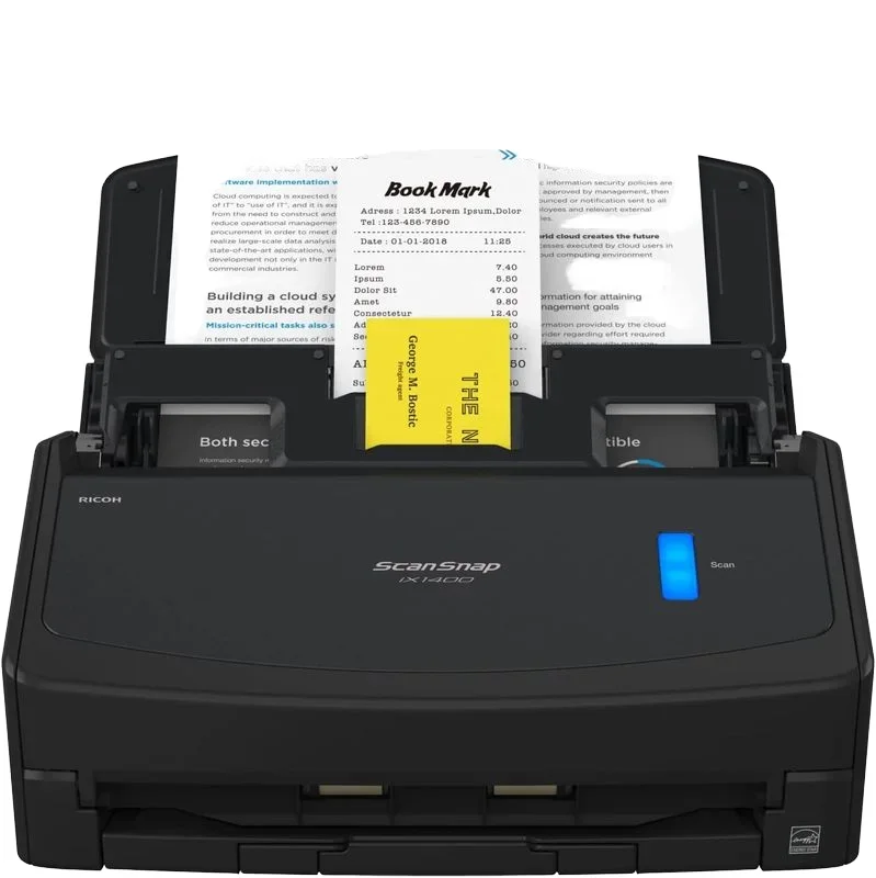لـ Fujitsu ScanSnap Ix1400/1500/1600 عالي السرعة عالي الدقة اللون على الوجهين A4 تغذية الورق التلقائي تغذية الورق الماسح الضوئي الذكي