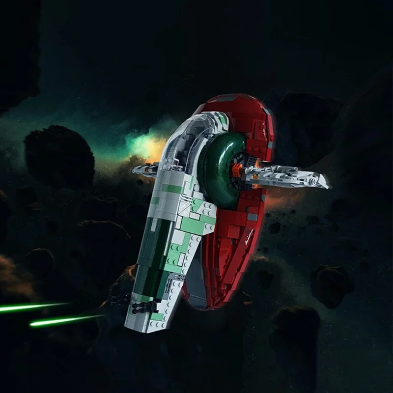 1467 elementów MOC Slave I Model Star Battle Klocki Konstrukcyjne Architektura DIY Kreatywne Edukacyjne Prezent na Boże Narodzenie Zabawka z Klocków Urodzinowy Prezent dla Dzieci