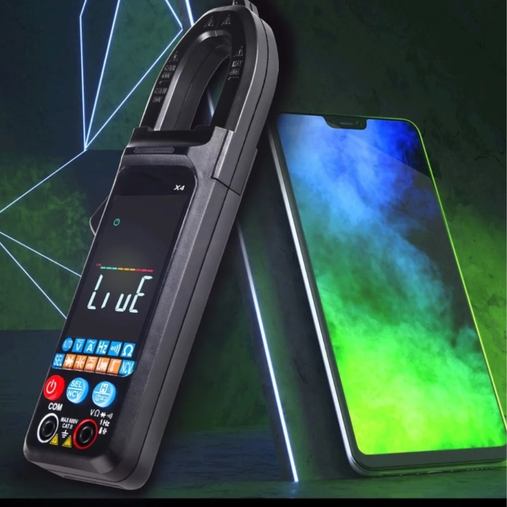1 Piece Color Screen AC Clamp Meter Automatic Range Smart Digital Multimeter For Electrical Testing And Voltage Detection