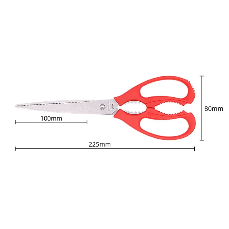 Dobeli Stainless Steel Sharp Blade Korean Barbecue Clips PP Handle Multi Functional Kitchen Scissors Hand Tools With Beer Opener