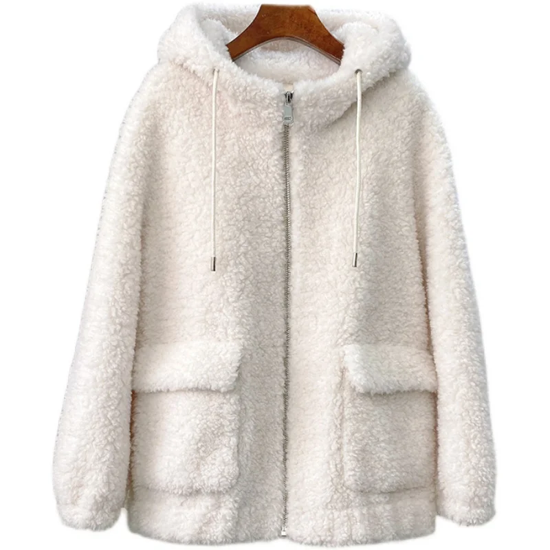 

PUDI Women Wool Fur Coat Jacket Winter Female Girl Real Sheep Shearing Parka Overcoat CT1111