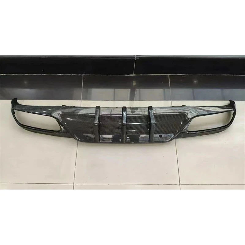

Upgrade C Class C63 W205 Coupe 2015-2021 Real Carbon Fiber Rear Bumper Lip Diffuser Exhaust Sps Spoiler