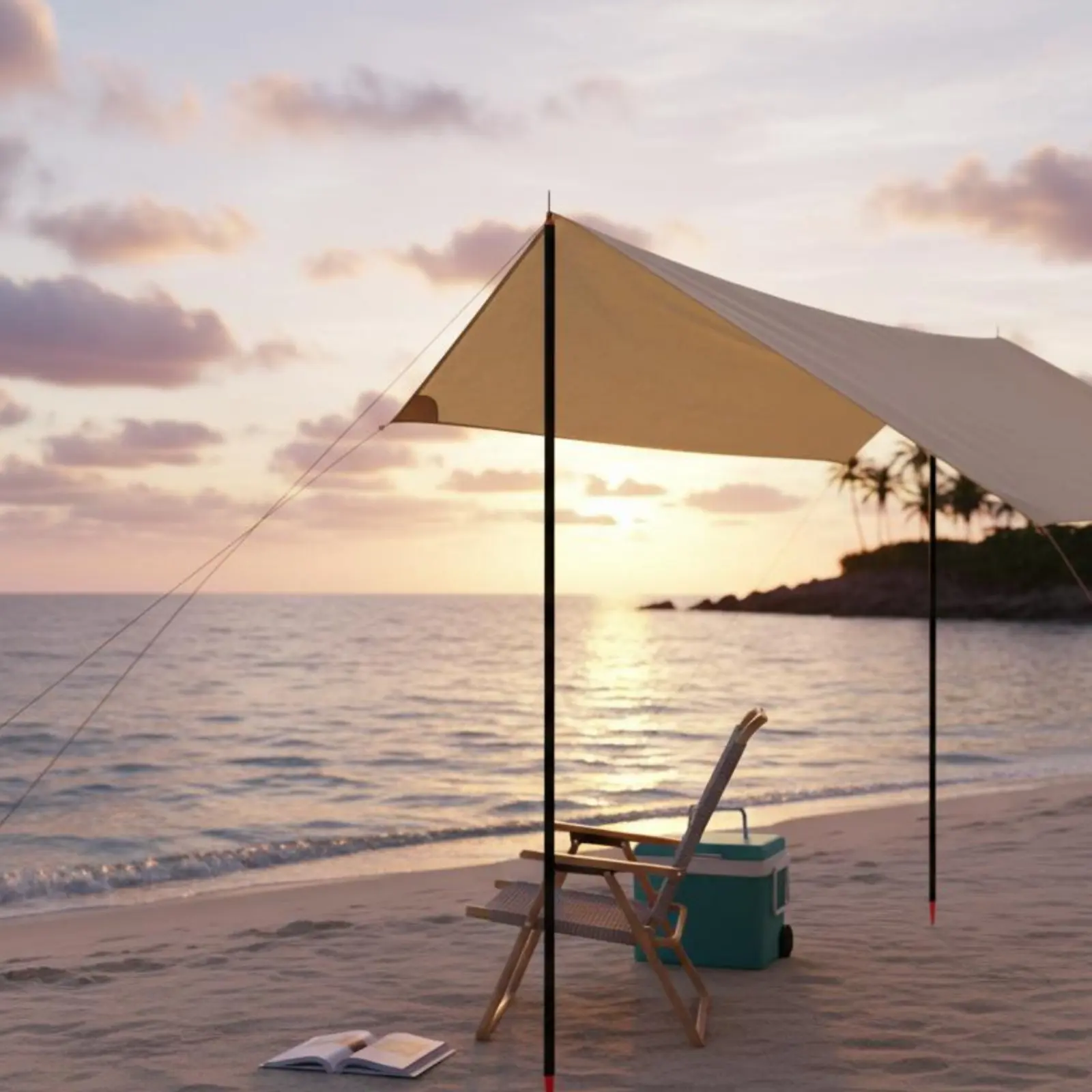 

Алюминиевые легкие регулируемые секционные опорные стойки для тента/навеса, комплект с сумкой для хранения для туристов