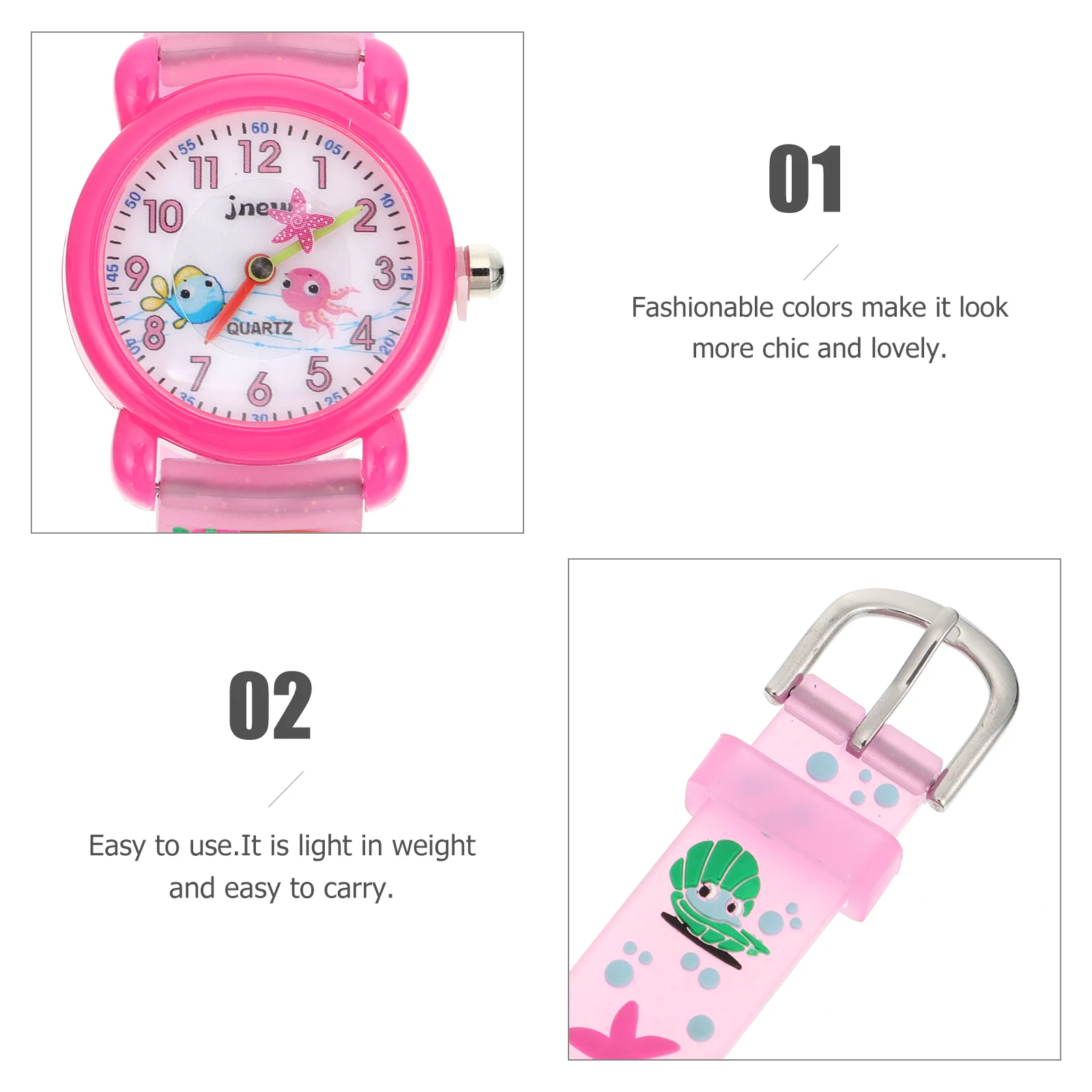 Reloj portátil para niños, relojes impermeables para niñas, gel de sílice para niños de 5 a 7 años