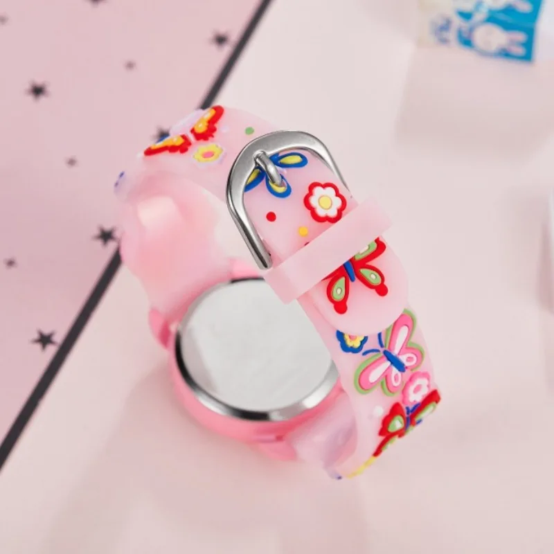 جديد الأطفال الساعات سيليكون الزهور الكوارتز لطيف ساعة اليد هدية عيد ميلاد طفل فتاة صبي دراسة الوقت فتاة ووتش