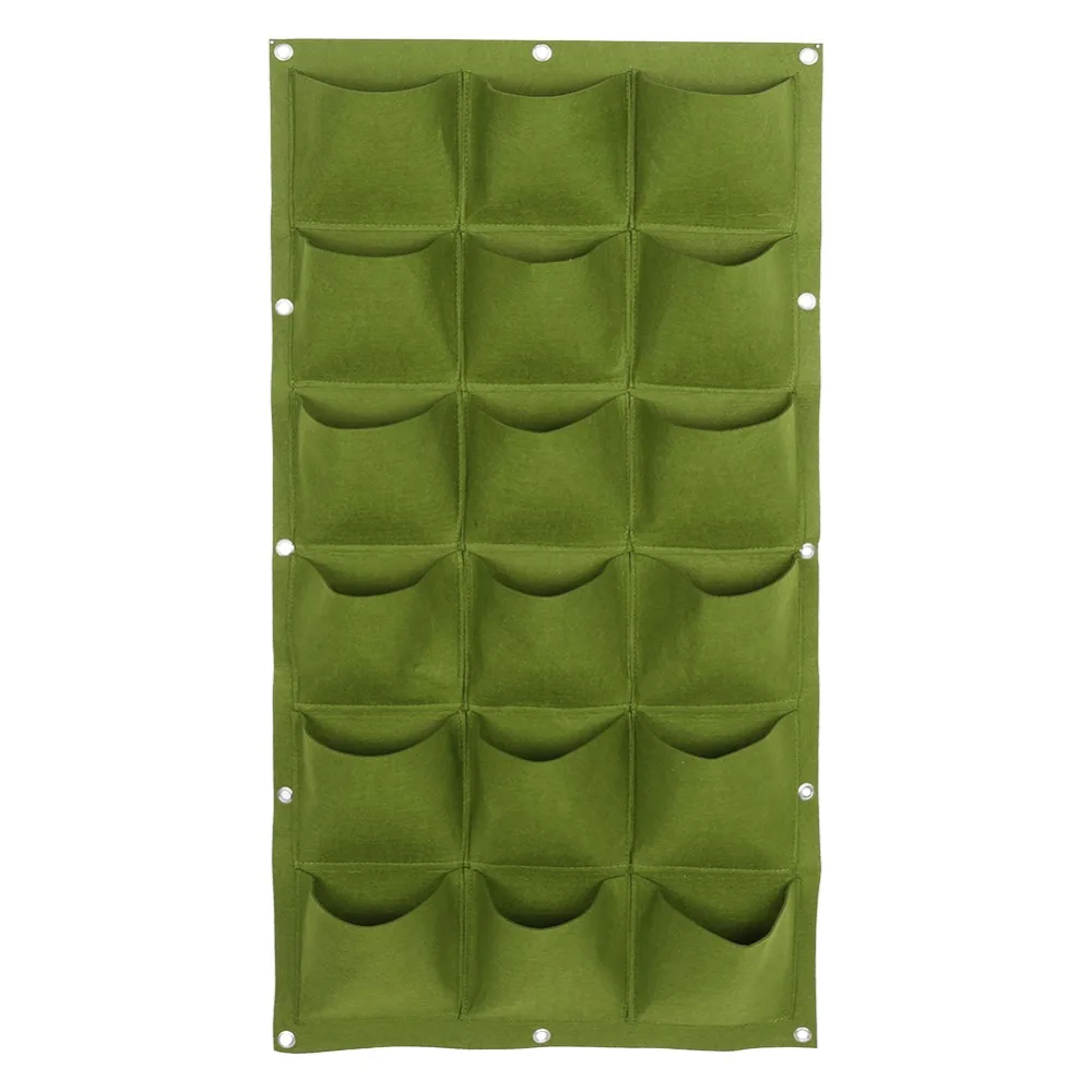 Durable 18/15 Pockets Plant Grow Bag Degradable Breathable Plant Bag Reusable Felt Grow Bag Flower and Vegetable Planting