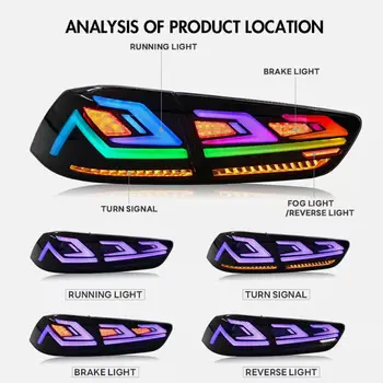 適用於三菱藍瑟和EVO X 2008-2020的LED RGB尾燈總成,搭配彩色日間行車燈和燻黑透鏡後燈 6 最佳銷售 三菱藍瑟尾燈罩 - №1