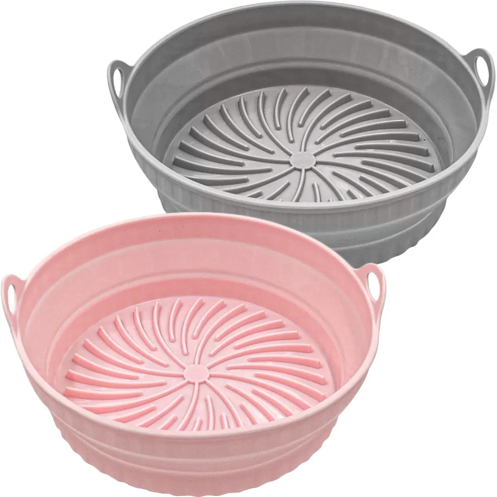 2 Peças de Tapete de Silicone Reutilizável Antiaderente e Resistente ao Calor para Assar Pães, Bolinhos e Asas de Frango - Acessório para Fritadeira d