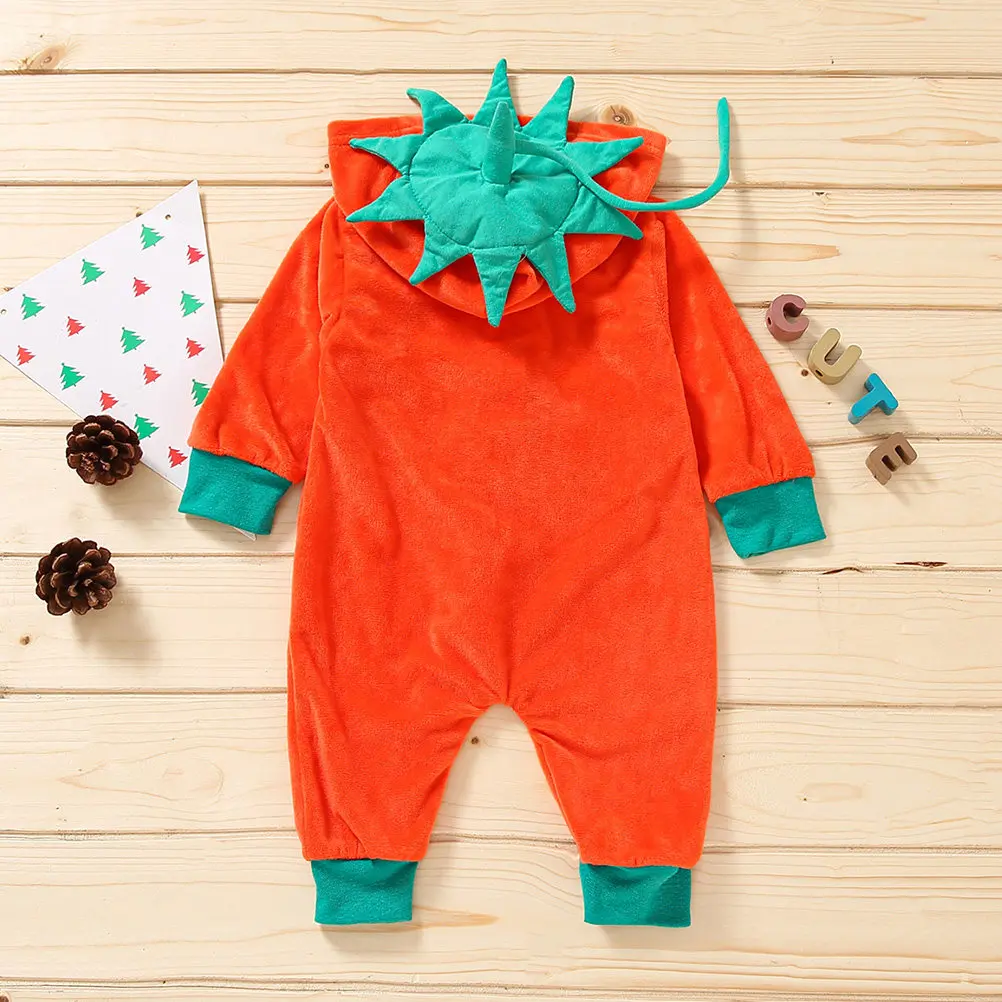 

Хлопковый комбинезон-худи для девочек на Хэллоуин: мягкая, дышащая пижама для младенцев и малышей