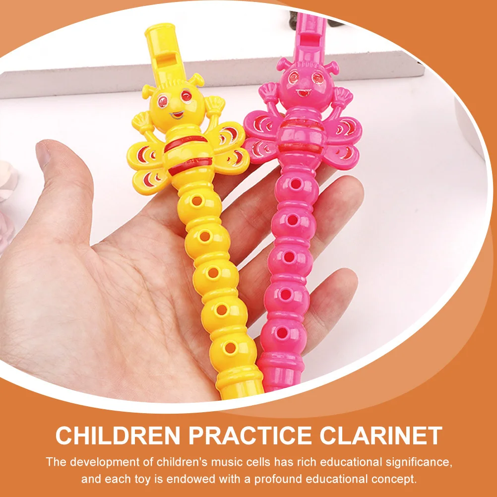 25 pçs mini gravador de 5 buracos clarinete plástico crianças iniciante instrumento flauta para aprendizagem música ajuda ensino flauta brinquedo