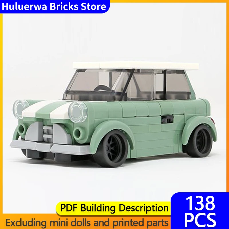 

Speed Racing Car Model MOC Building Bricks Cooper S Small Car Modular Technology Children Holiday Gifts Assemble Toys Suit