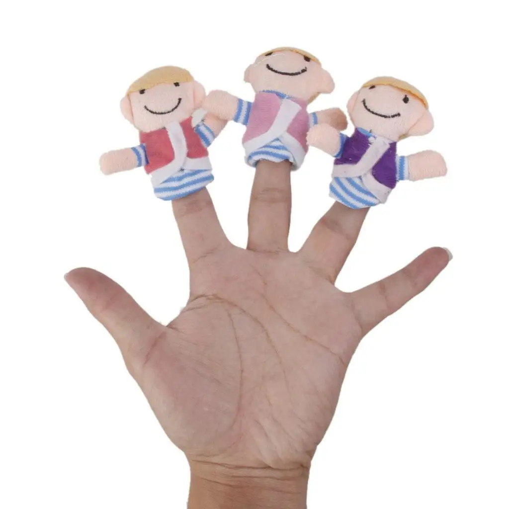 Venda quente 1 conjunto educacional veludo animal fantoches de pelúcia dos desenhos animados fantoches de dedo para crianças adolescentes brinquedos palco mostrar adereços