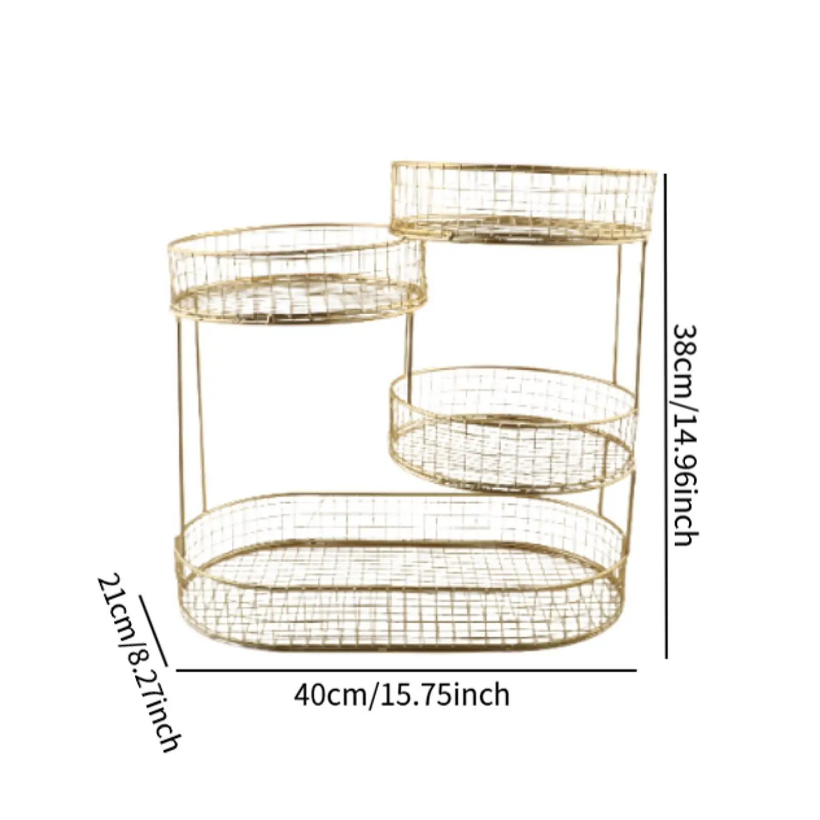 4 طبقات سلك سلة حامل متعدد الاستخدامات إنتاج حامل المنظم سلة الخبز رف الخضار لتخزين البطاطس الخضار البصل ريفي #6