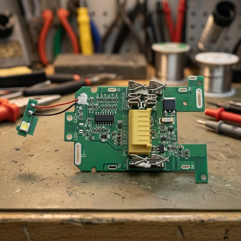 18V Lithium for Protection PCB for Power Tool Batteries 5S 12A for Max Charging Current Overcharge Overdischarge Protection