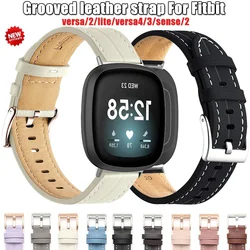 Genuine Leather Strap For Fitbit Versa 2 Lite Band Smart Watch Bracelet For Fitbit Versa 3 4 Sense 2 Correa Watchband Pin Buckle