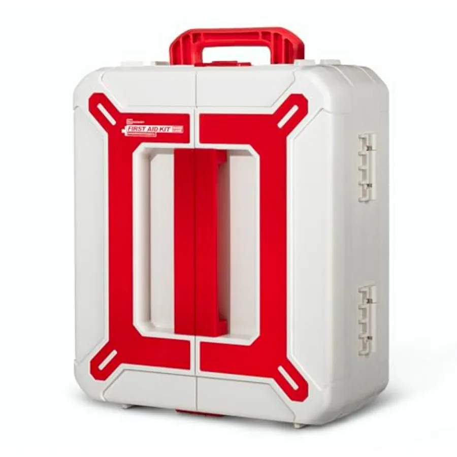 

Large First Aid Kit for Business- Plastic Wall Mounted First Aid Box, Hard Case First Aid Kit, Emergency Kit for Car, Home, Off