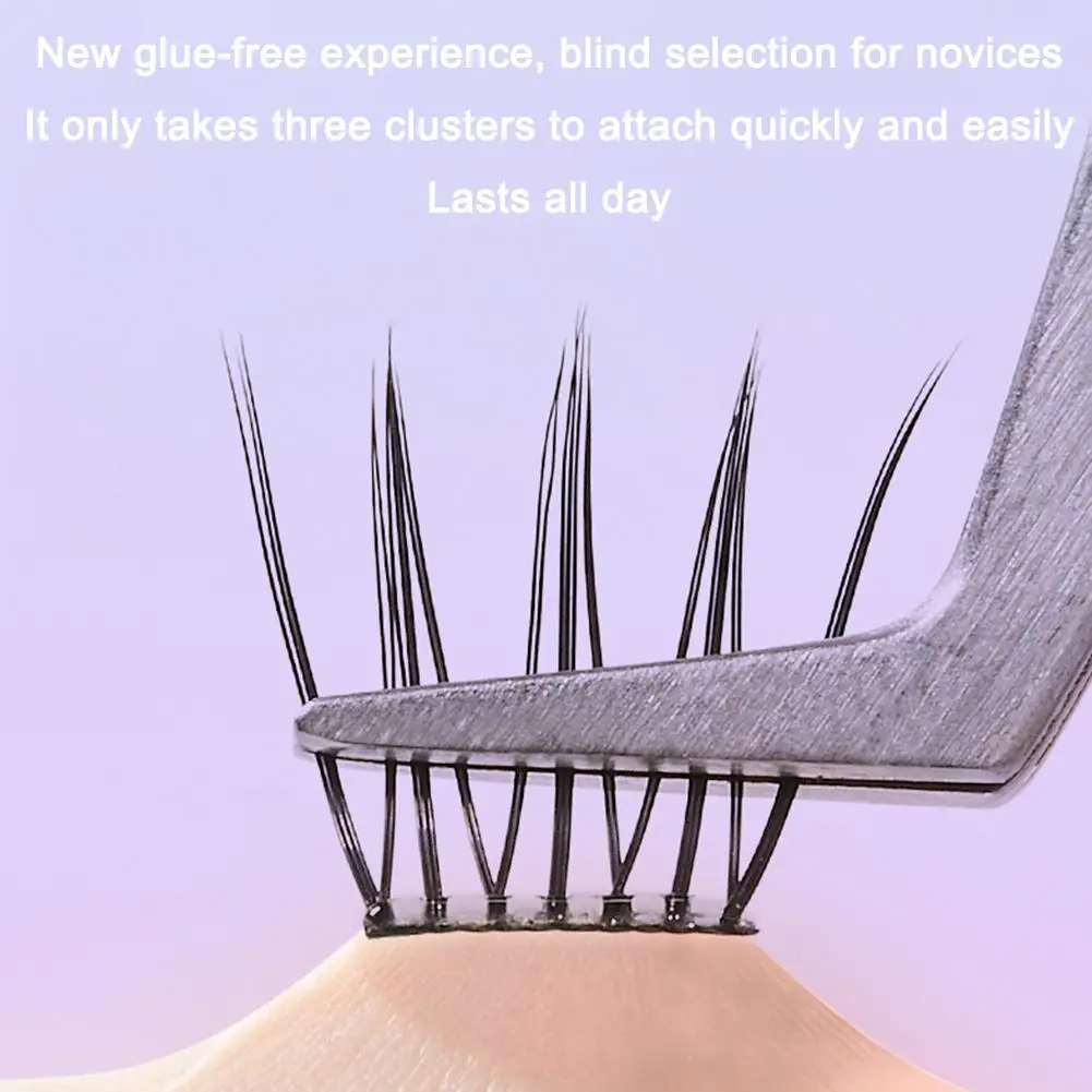 Cílios postiços sem cola, cílios postiços rabo de peixe, cílios naturais, faça você mesmo, autoadesivos, estilo mangá coreano