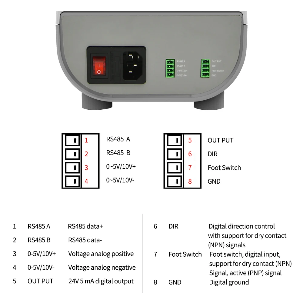 Imagem -06 - Kamoer Bomba Peristáltica de Alta Precisão Bomba Dosadora Quantitativa para Instrumentos Médicos Uip Wi-fi 0.031500 ml Min Ac100v240v