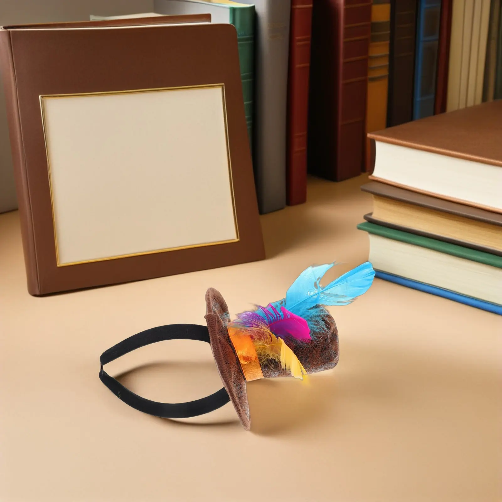 

Мини-шляпка-фасцинатор на голову для женщин, винтажная, с ярким пером, для чаепития, дня рождения, карнавала, костюмированных мероприятий, торжественных случаев