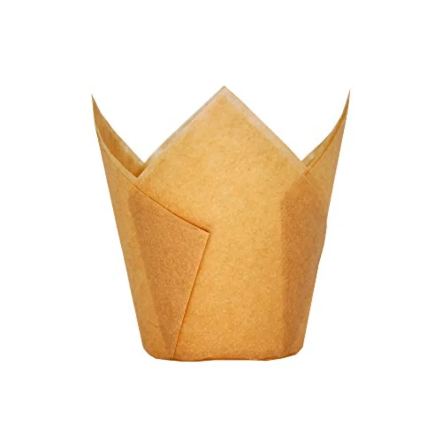 

Бумажные формочки для кексов Lar Muffin Greaproof, 500 шт., 2-1/4 x 4 дюйма, натуральные, форма «Тюльпан», большой размер (500 натуральных)