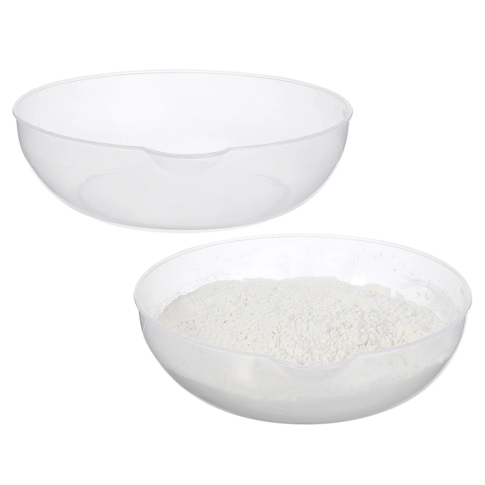 2pcs Kitchen Scale Tray Plastic Reusable Multi-Purpose Electronic Scale Pan For Food Powder Baking Weighing Small